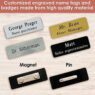 personalized gold metal magnetic name badge 4