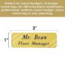personalized gold metal magnetic name badge 5