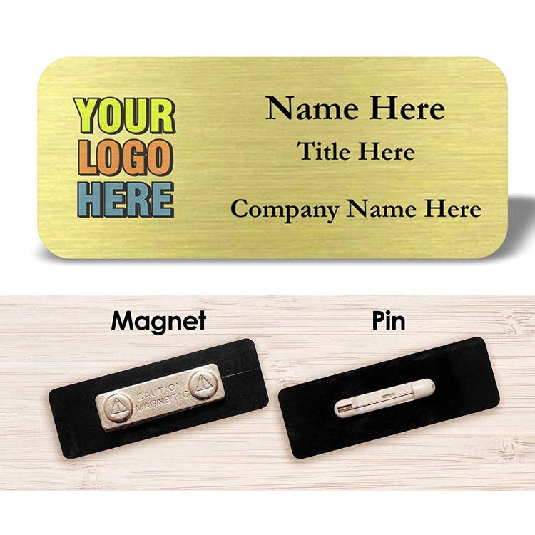 personalized gold metal magnetic name badge personalized gold metal magnetic name badge
