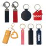 personalized kinds of pu leather keychains