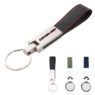 personalized leather key chain with metal ring 1