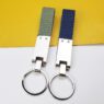personalized leather key chain with metal ring 2