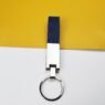 personalized leather key chain with metal ring 3