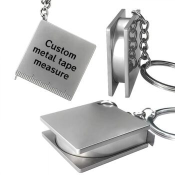 personalized metal tape measure keychain