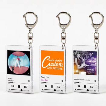 personalized music player clear acrylic keychain 1