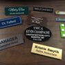 personalized polished metal executive name tag 1
