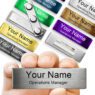personalized polished metal executive name tag