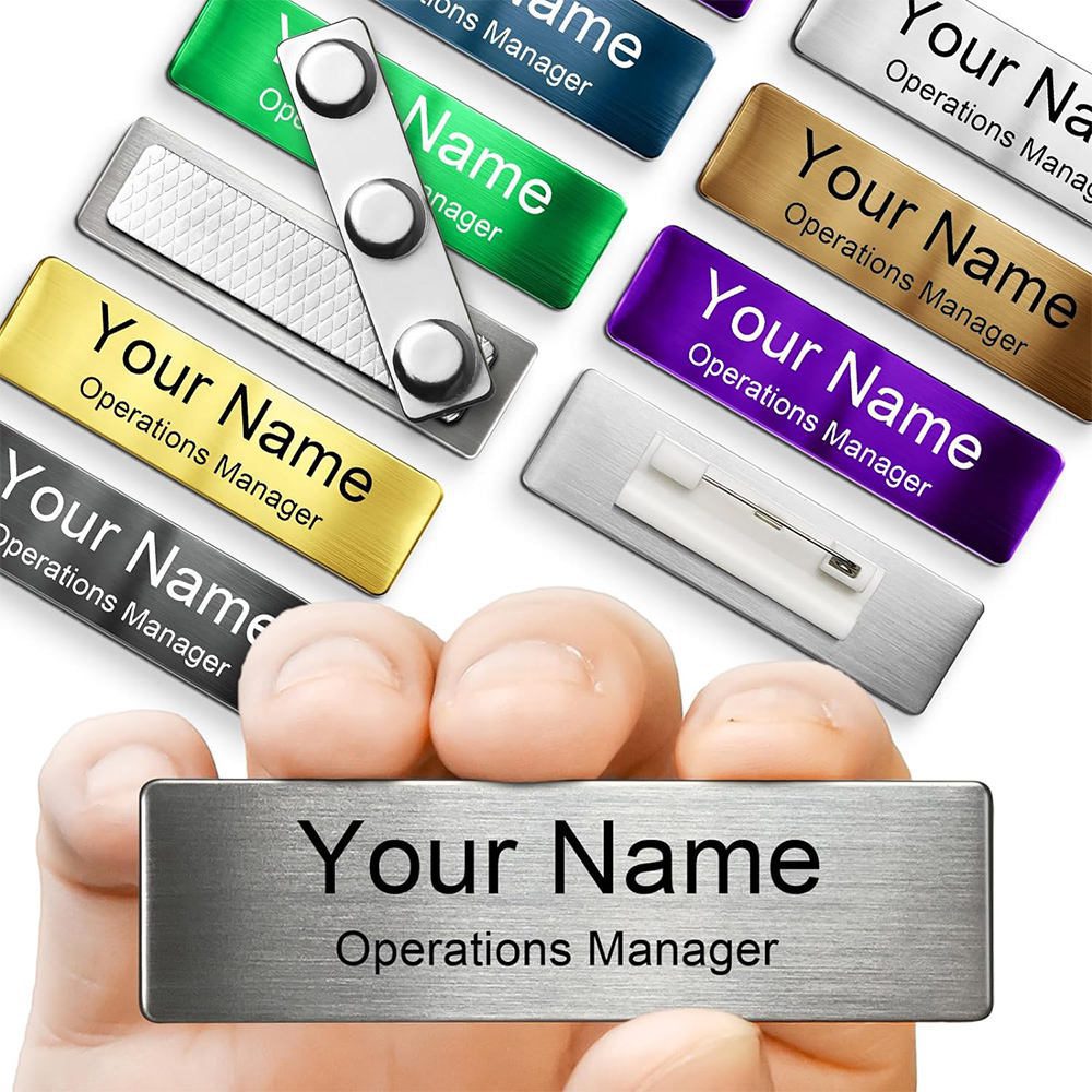 personalized polished metal executive name tag personalized polished metal executive name tag