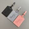 personalized pu leather passport cover and luggage tag set 2