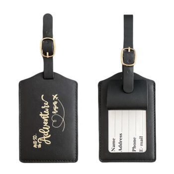 personalized pu leather travel luggage tag