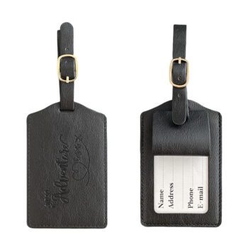 personalized pu leather travel luggage tag 4