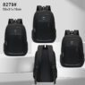 personalized waterproof black oxford school backpack 1