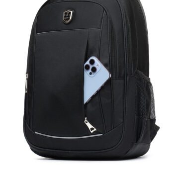 personalized waterproof black oxford school backpack 2