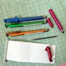 phone stand pull out paper flag banner pens 1