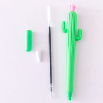 plastic plant cactus pen with flower 1