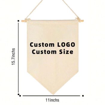 polyester cotton hanging wall pennant flag 1