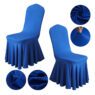 polyester elastic chair cover with skirt 1