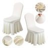 polyester elastic chair cover with skirt 2