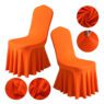 polyester elastic chair cover with skirt 4