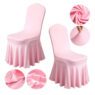 polyester elastic chair cover with skirt 5
