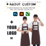 polyester waterproof restaurant chef apron with pockets 1