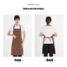polyester waterproof restaurant chef apron with pockets 2