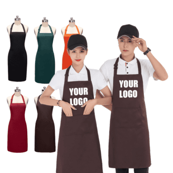 polyester waterproof restaurant chef apron with pockets