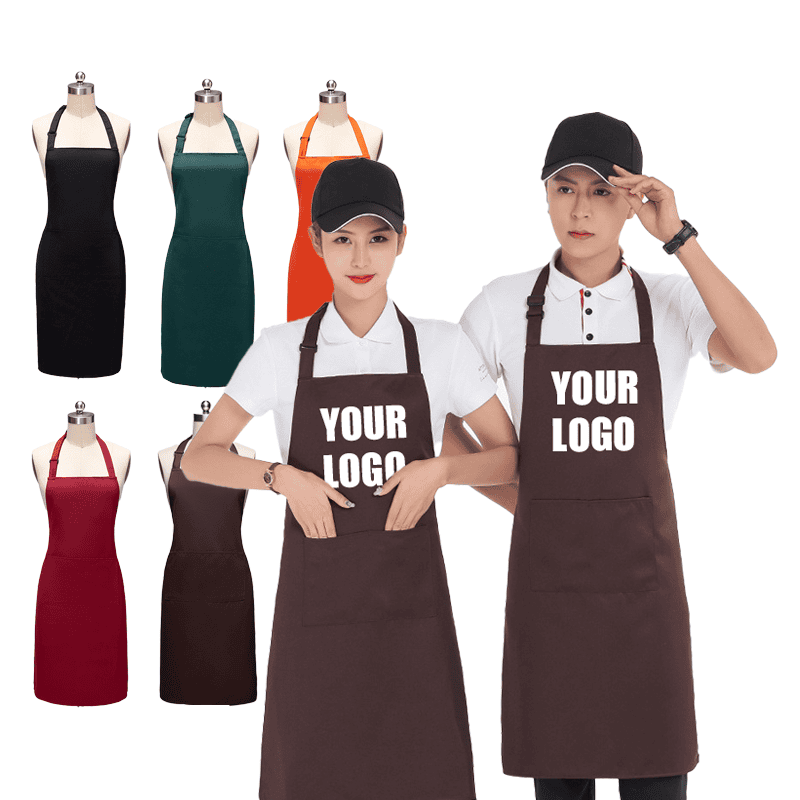 polyester waterproof restaurant chef apron with pockets polyester waterproof restaurant chef apron with pockets