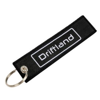 polyester woven logo keychain with metal ring 1