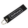 polyester woven logo keychain with metal ring 1