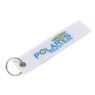 polyester woven logo keychain with metal ring 2