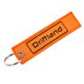 polyester woven logo keychain with metal ring 3