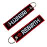 polyester woven logo keychain with metal ring 4