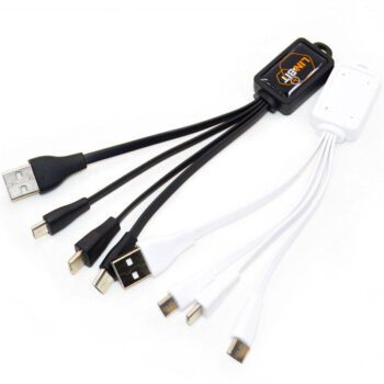 portable short 3 in 1 keychain charging cable