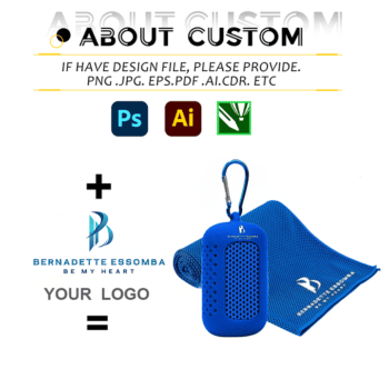portable sports towel with carabiner 2