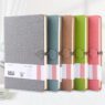 premium a5 linen grain leather notebook with buckle 1