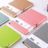 premium a5 linen grain leather notebook with buckle 3