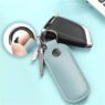 premium leather mini u disk pouch keychain 3