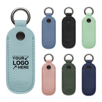premium leather mini u disk pouch keychain