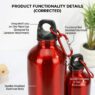 printed aluminum outdoor sports water bottle 2