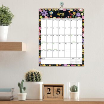 printed colorful spiral binding wall calendar 1