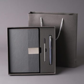 pu leather notebook pen corporate gift set
