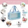 pvc frosted cosmetic bag with handle 5