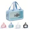 pvc frosted cosmetic bag with handle
