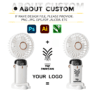 rechargeable handheld mini fan with lanyard 1