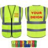 reflective traffic safety vest with multiple pocket
