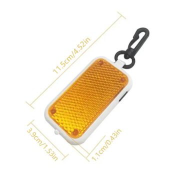 reflective warning flashing light keychain 1