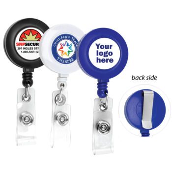 retractable plastic badge reel clips