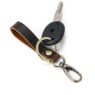 retro double layer vintage genuine leather keychain 1