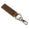 retro double layer vintage genuine leather keychain 3